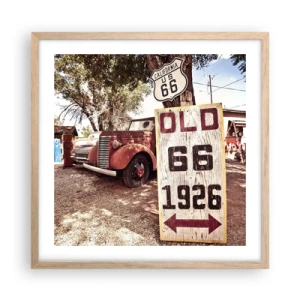 Poster in light oak frame - Legend of an American Province - 50x50 cm