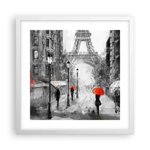 Poster in white frmae - All Roads Lead to Her - 40x40 cm