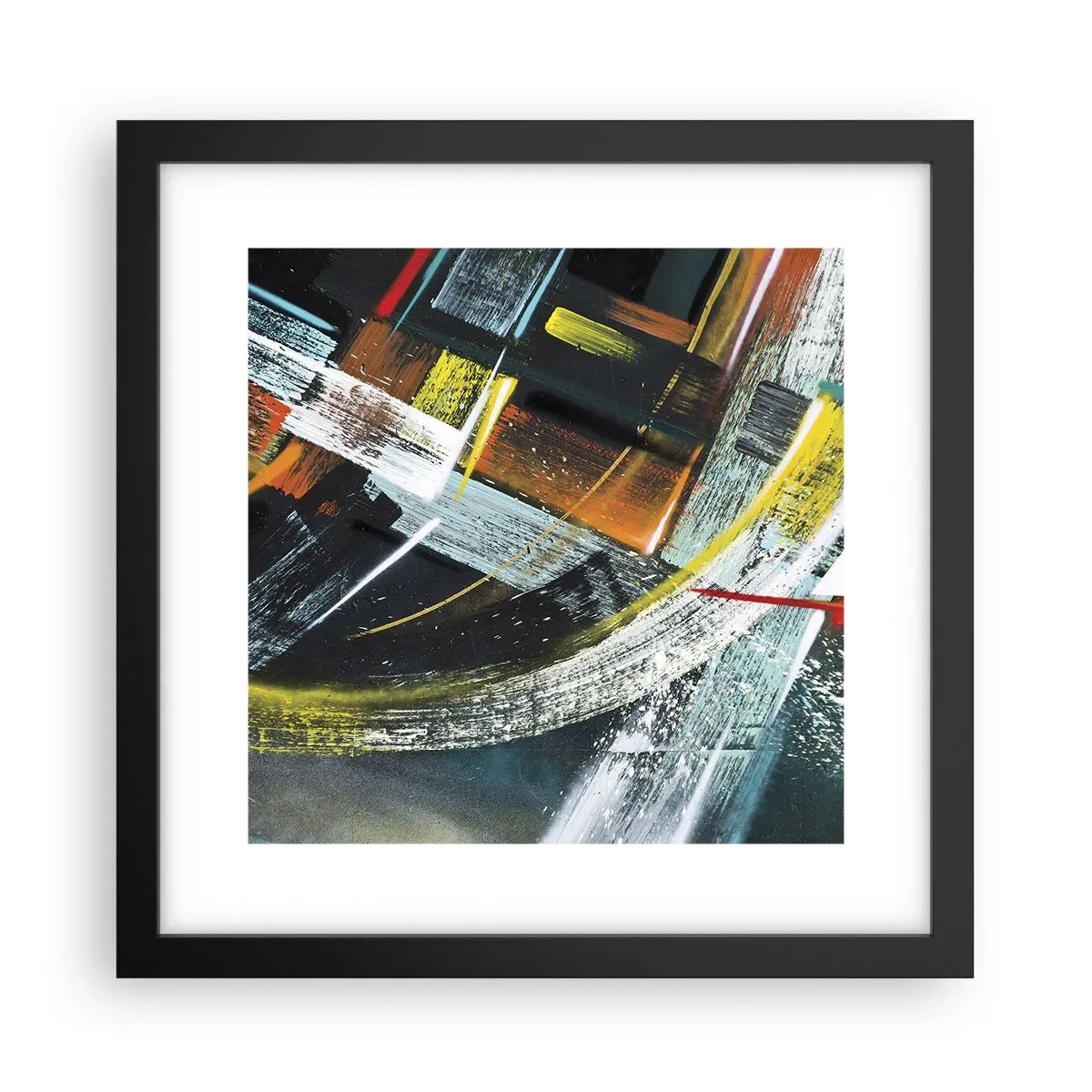 Poster in black frame - Energy of Movement - 30x30 cm