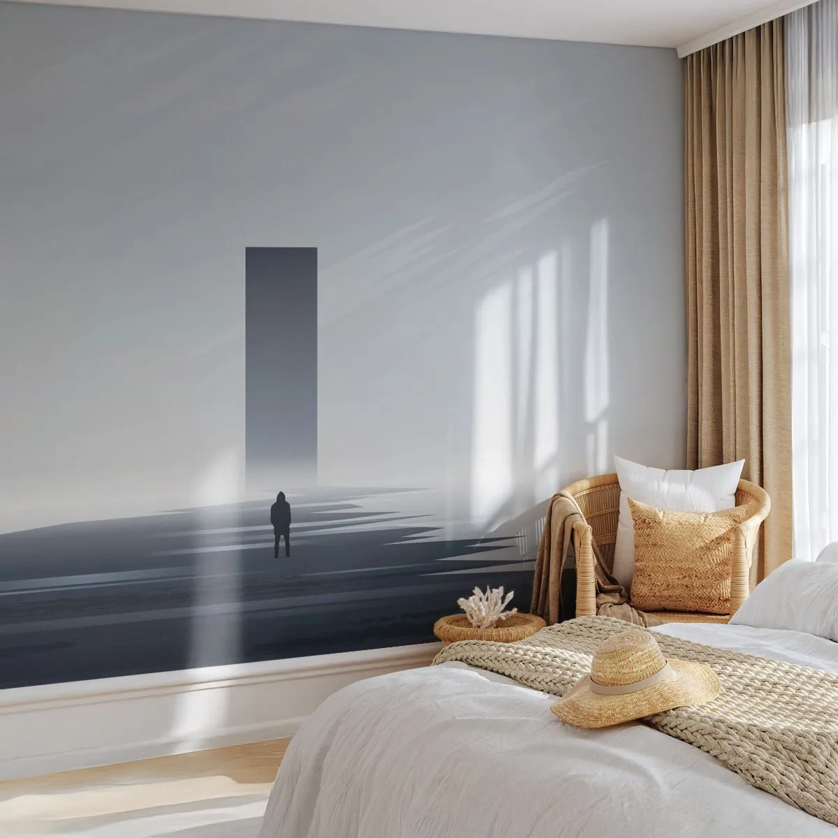 Photo Wallpaper Premium Sand - Opportunity or Threat? - Minimalism, Modern, Loneliness - 250x175 cm