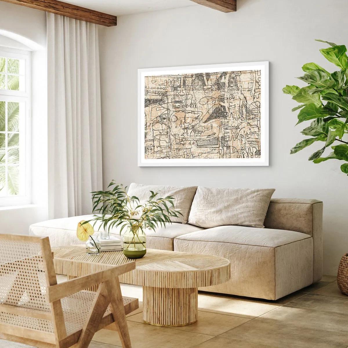 Poster in white frmae - Waiting to Be Decoded - 91x61 cm