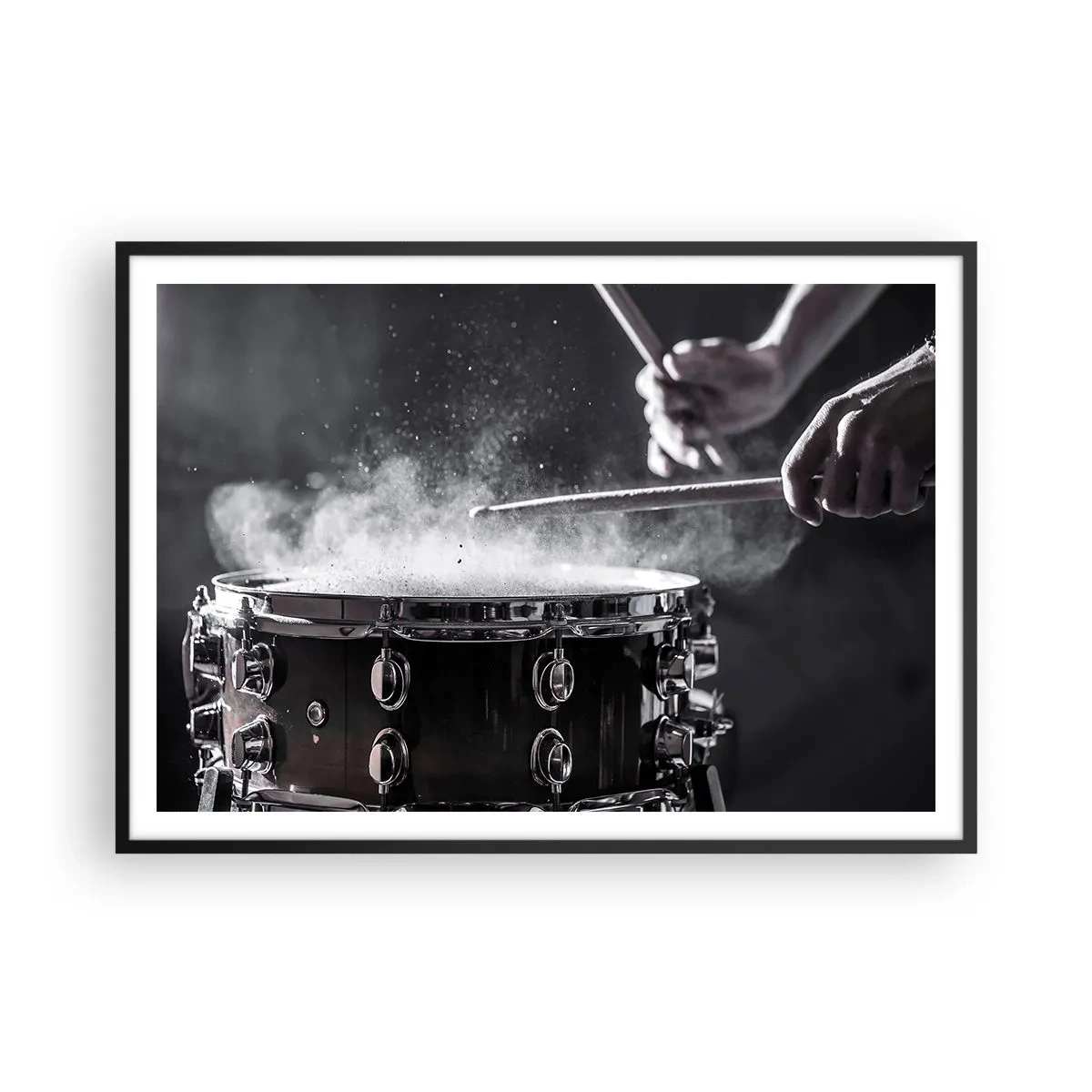 Poster in black frame - Pulse of Music - 100x70 cm