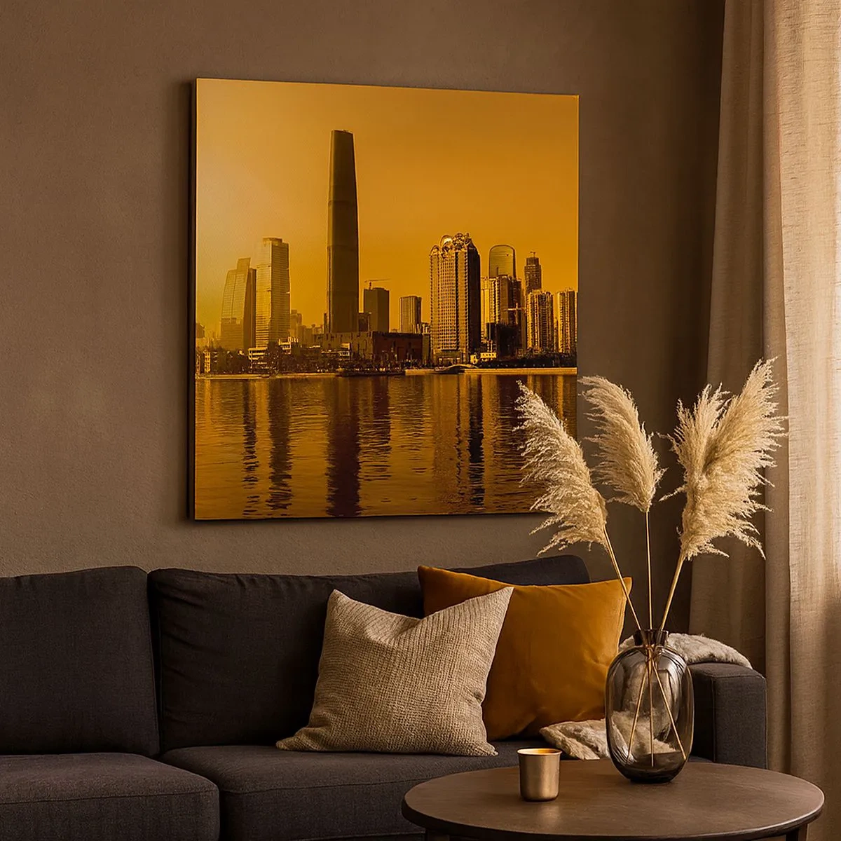 Canvas picture - Golden City - 30x30 cm
