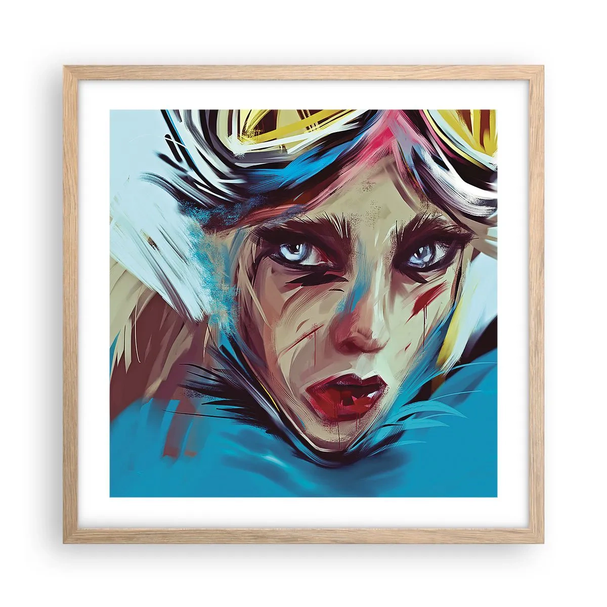 Poster in light oak frame - Road Mistress - 50x50 cm