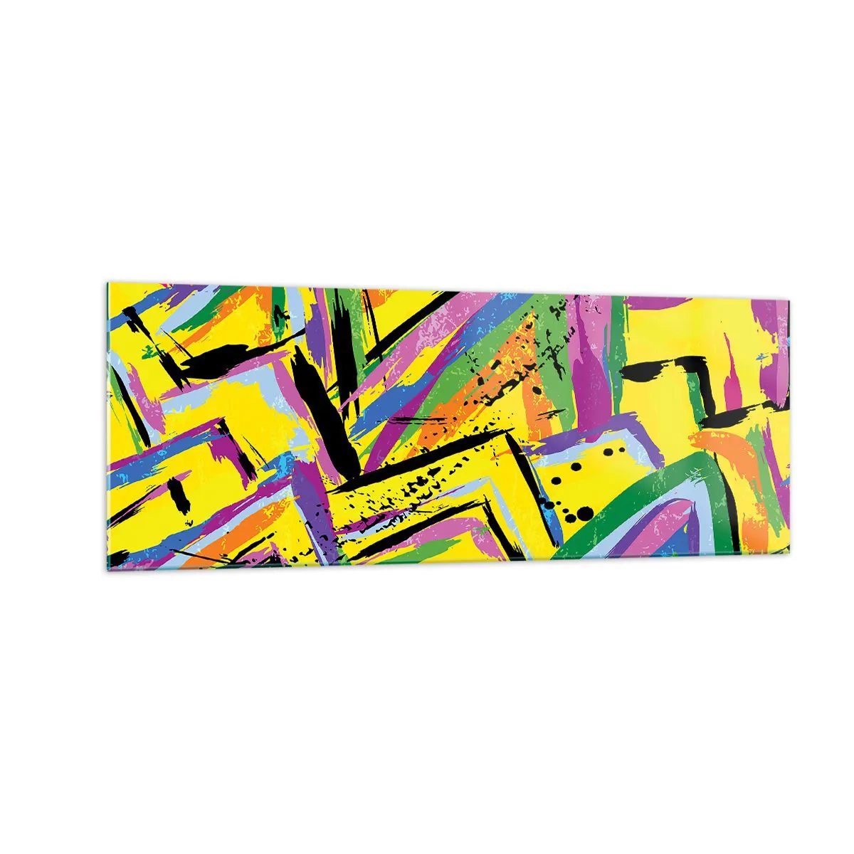 Glass picture - Screaming from Joy - 140x50 cm