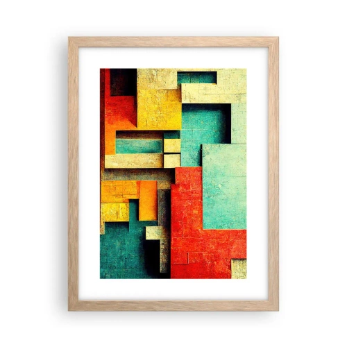 Poster in light oak frame - Festival of Right Angles - 30x40 cm