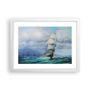 Poster in white frmae - Happy Winds - 40x30 cm