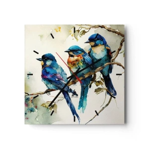 Wall clock - Clock on glass - Is It Offended? - 40x40 cm