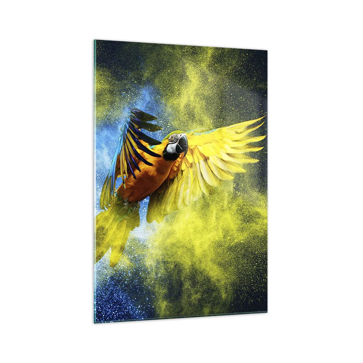 Glass picture - In Blue and Gold Dust - 70x100 cm