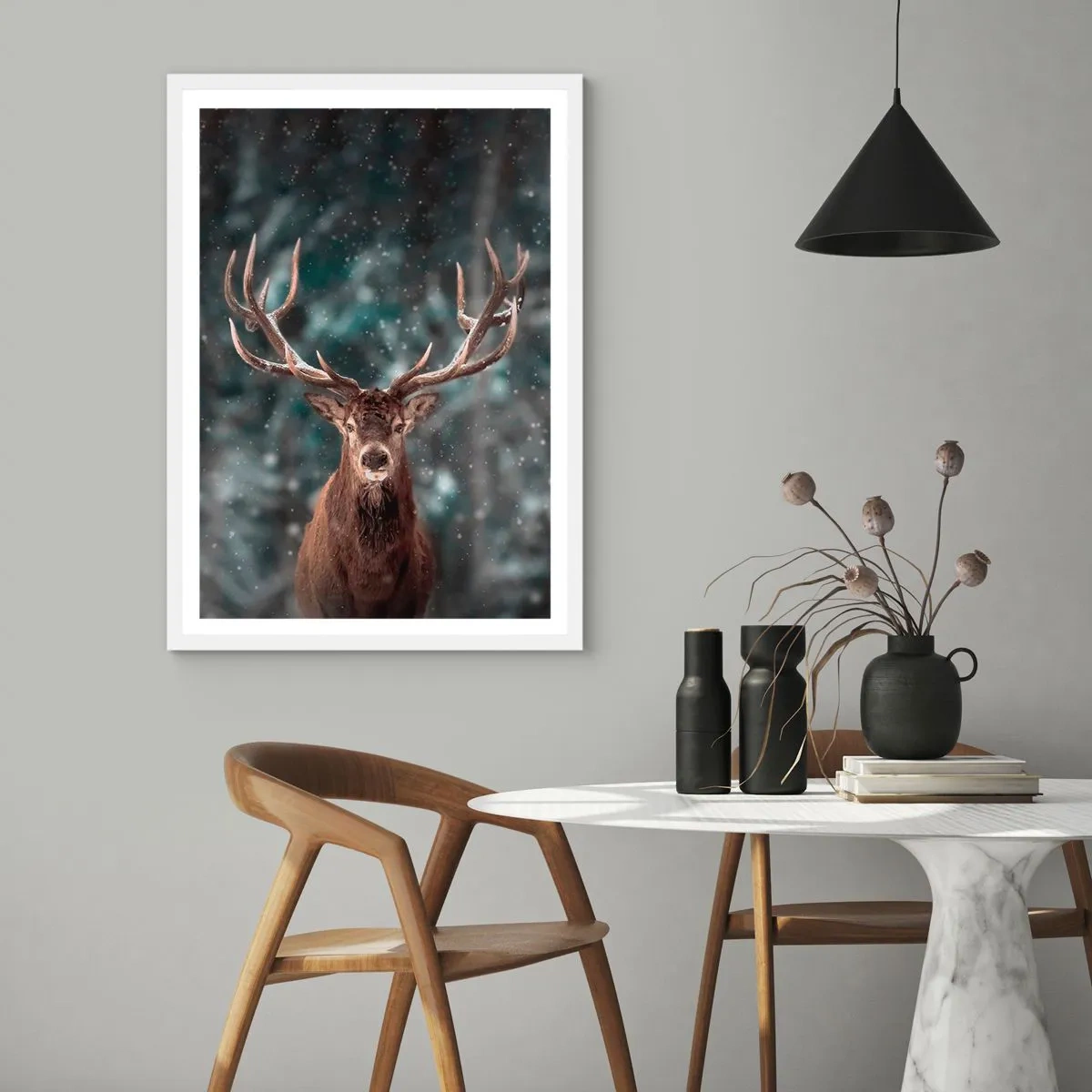 Poster in white frmae - King of Forest Crowned - 70x100 cm