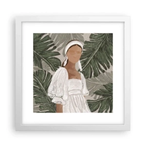 Poster in white frmae - Exotic Portrait - 30x30 cm