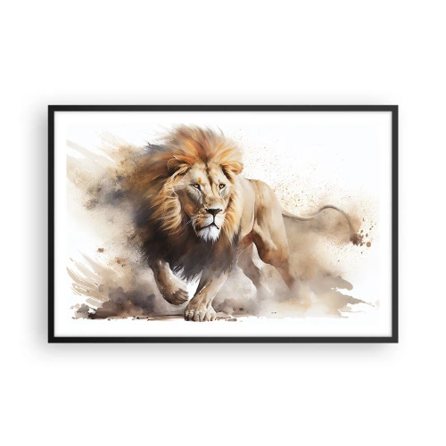 Poster in black frame - King is on the Move - 91x61 cm