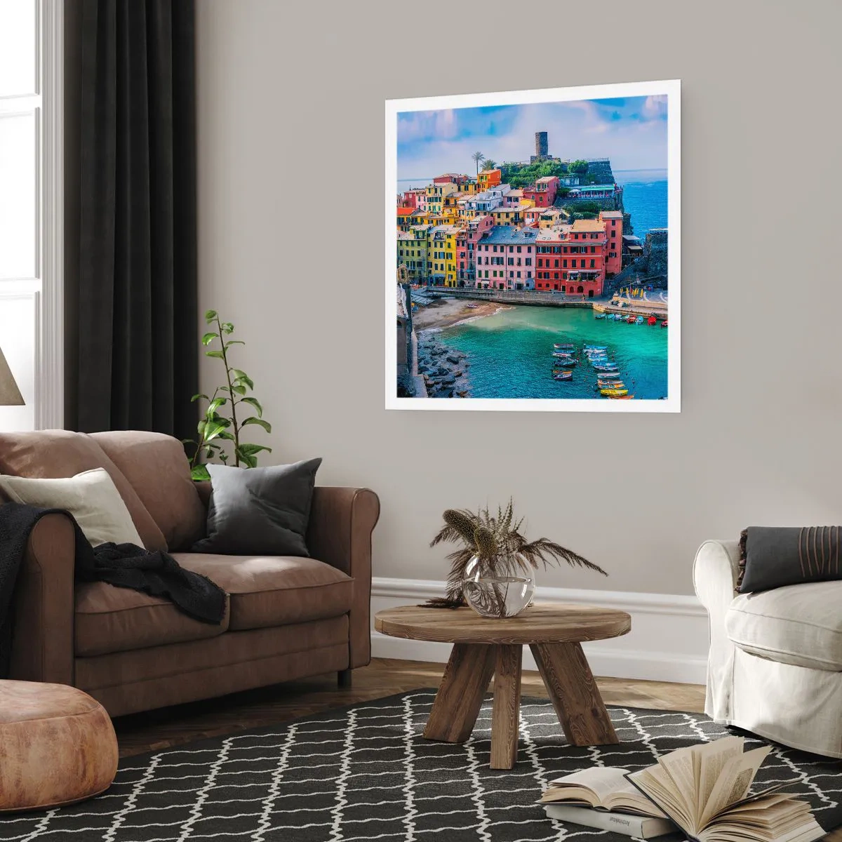 Poster - Magical Mediterranean Town - 40x40 cm