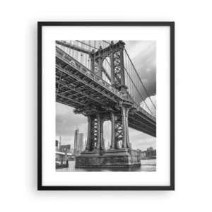 Poster in black frame - To the Heart of a City - 40x50 cm