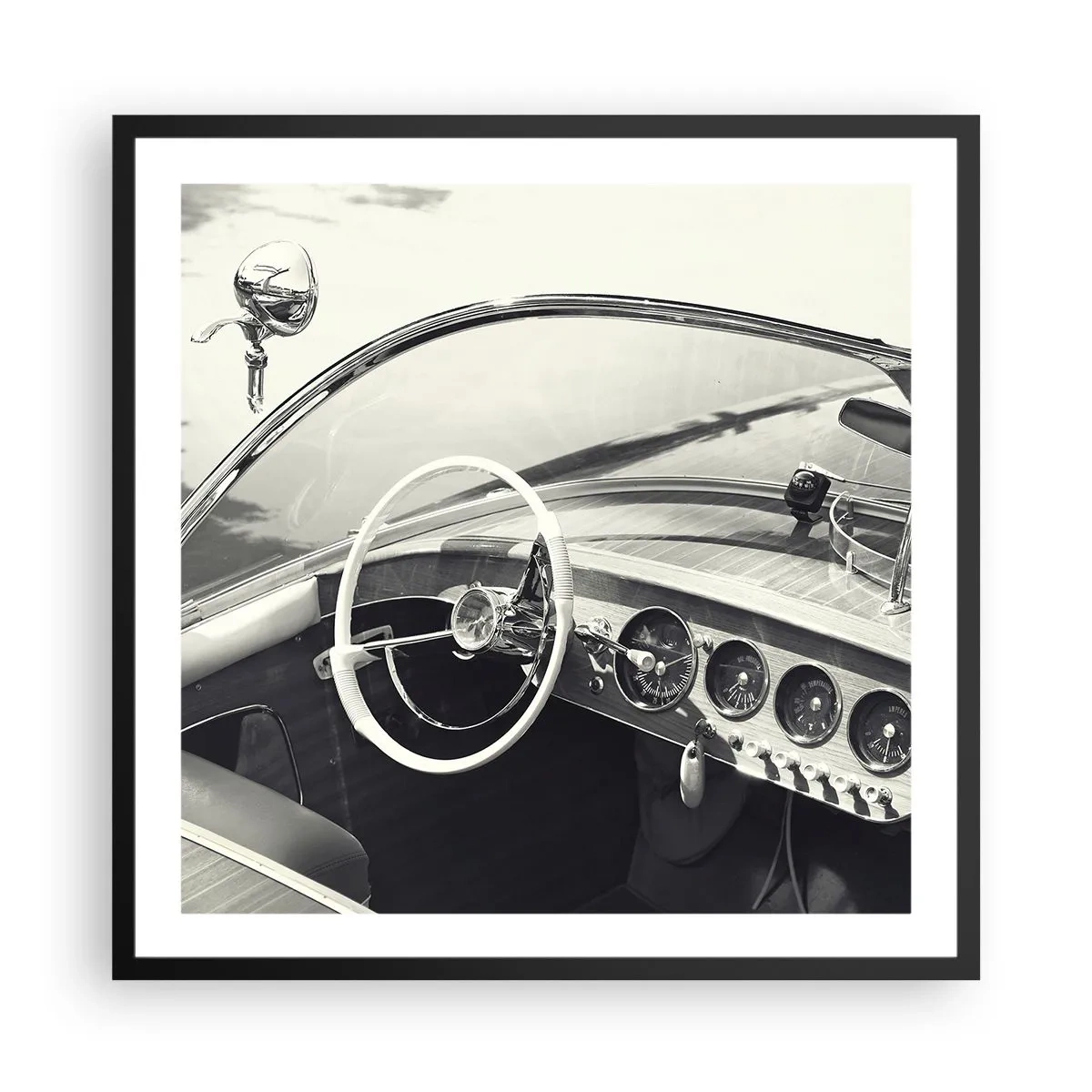 Poster in black frame - Weather for the Rich - 60x60 cm