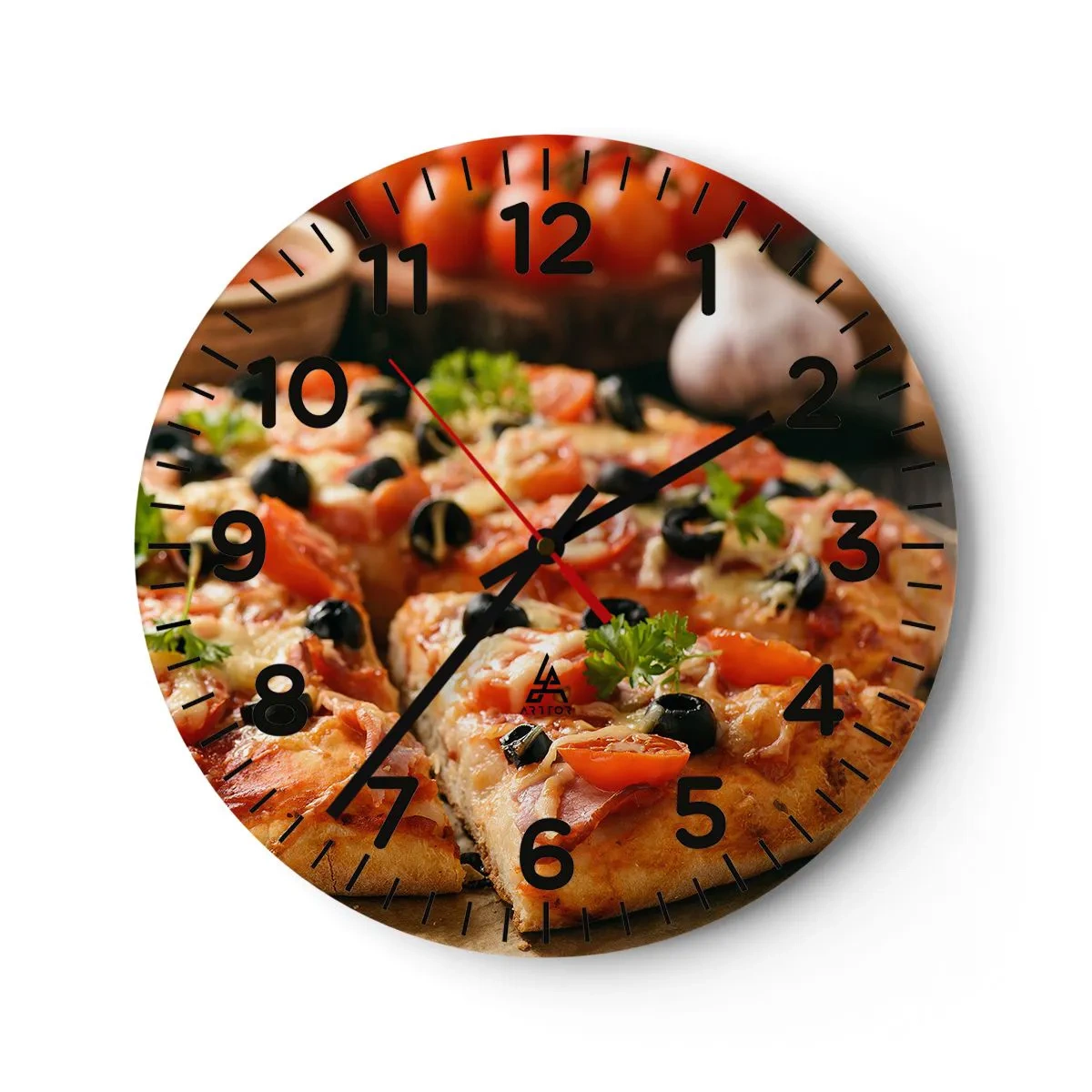 Wall clock - Clock on glass - You Baked It Again - 40x40 cm