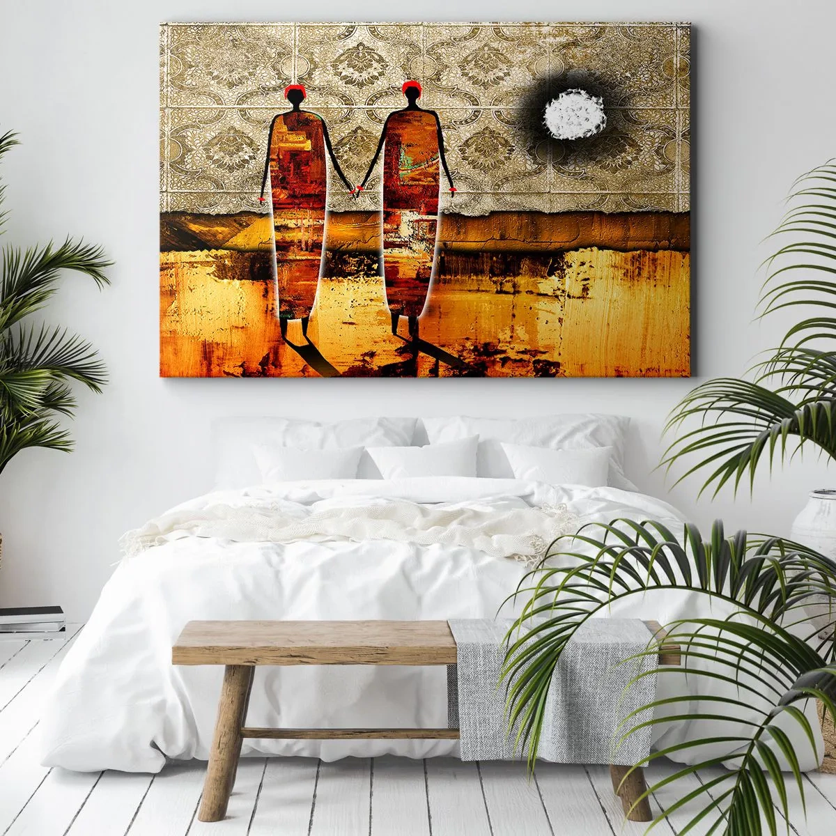 Canvas picture - Ethnic Composition in the Colours of Africa - 120x80 cm