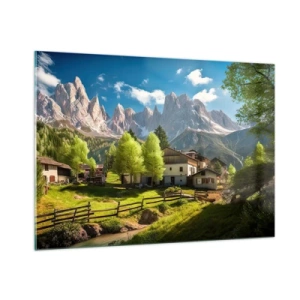 Glass picture - Alpine Idyll - 100x70 cm
