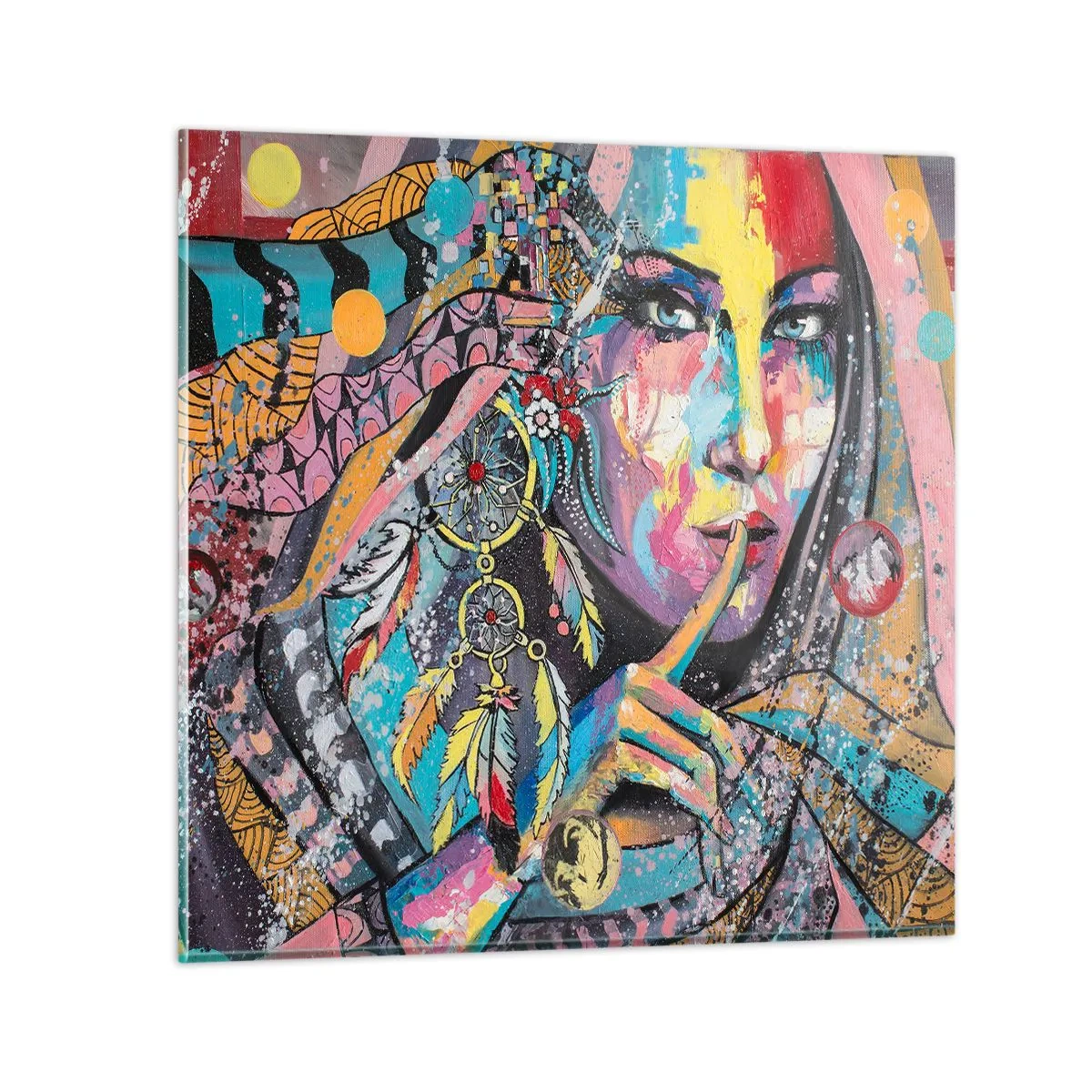 Glass picture - Don't Talk Until You Understand - 30x30 cm