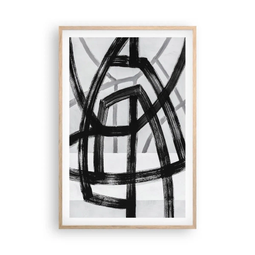 Poster in light oak frame - Building Depth - 61x91 cm