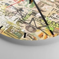 Clock face with lines