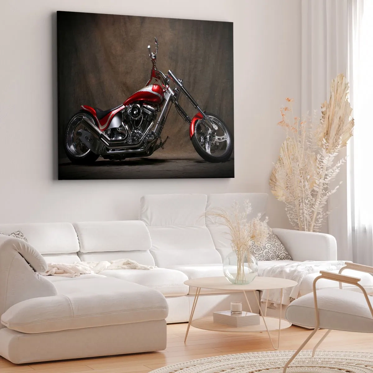 Canvas picture - Red and Silver Beauty - 100x70 cm