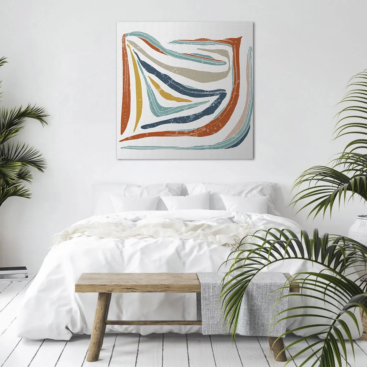 Canvas picture - Abstract with a Friendly Smile - 70x70 cm