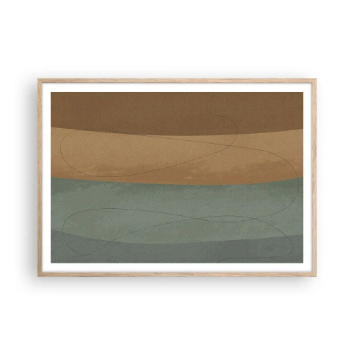 Poster in light oak frame - Horizontal Compostion - 100x70 cm