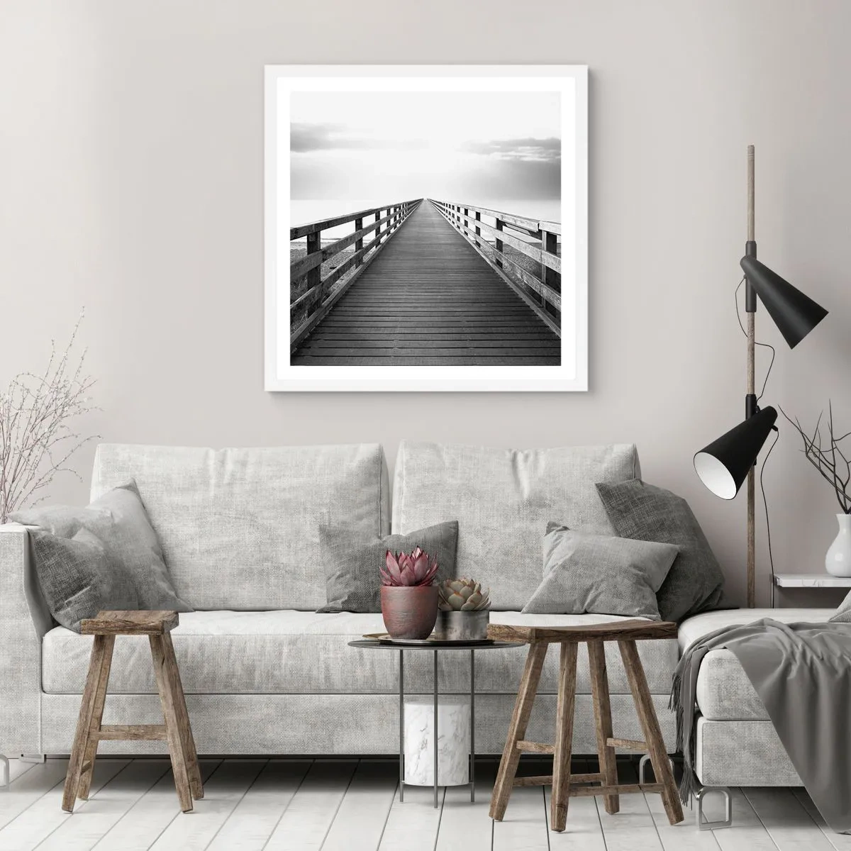 Poster in white frmae - In the Distance… - 50x50 cm