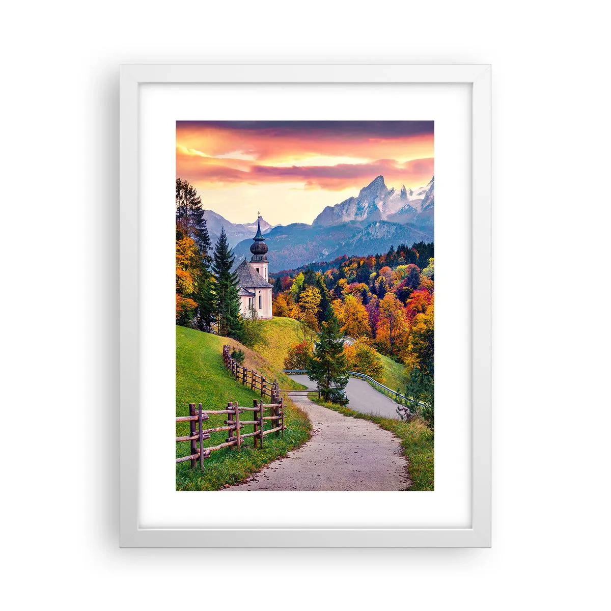 Poster in white frmae - Landscape Like a Picture - 30x40 cm