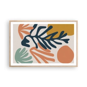 Poster in light oak frame - Coral Sea - 91x61 cm