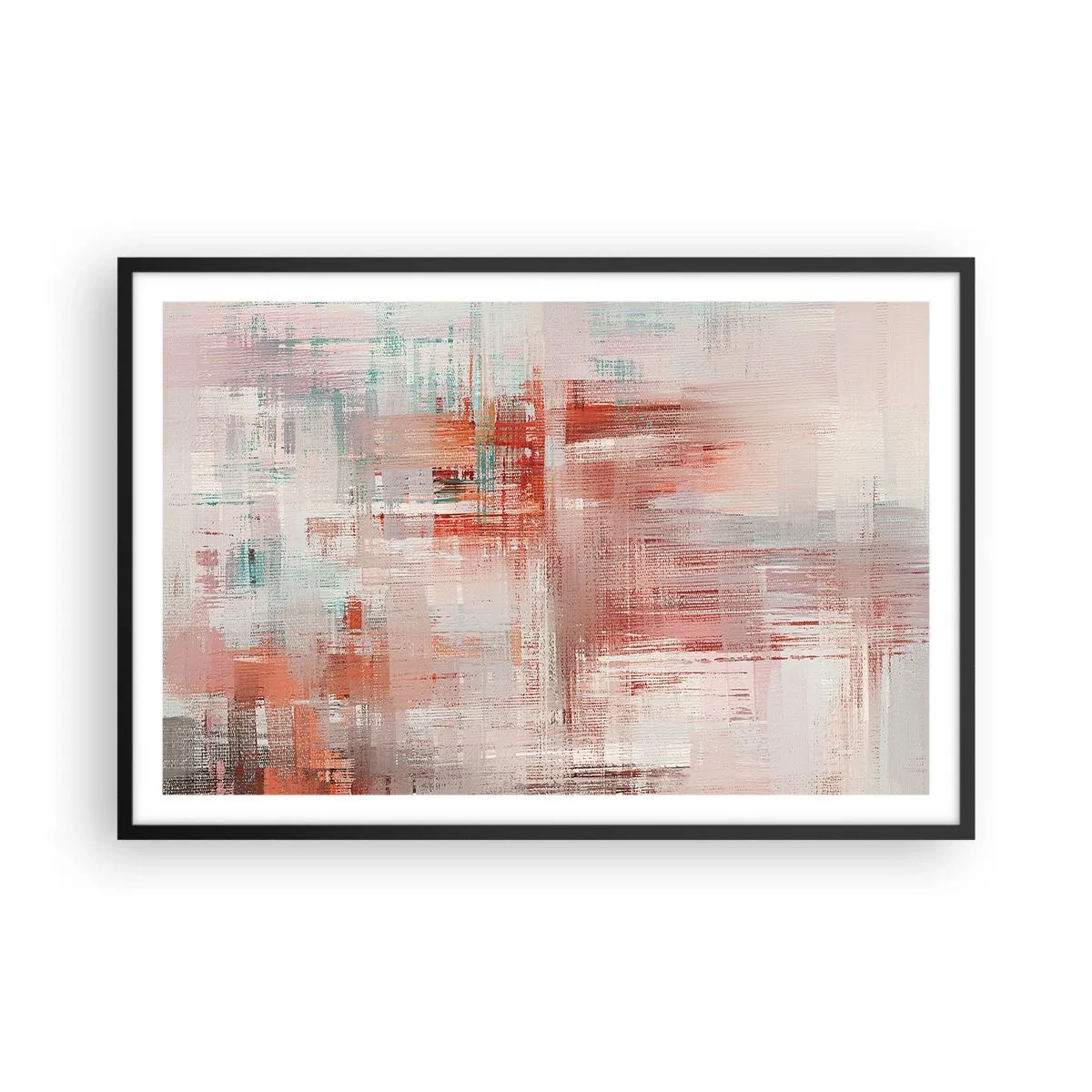 Poster in black frame - Foggy but Pink - 91x61 cm
