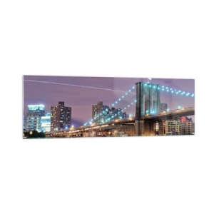Glass picture - Brooklyn Bridge for Many Years Now - 160x50 cm
