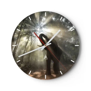 Wall clock - Clock on glass - Under a Lucky Star - 40x40 cm