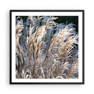 Poster in black frame - Decorated with Frost - 60x60 cm