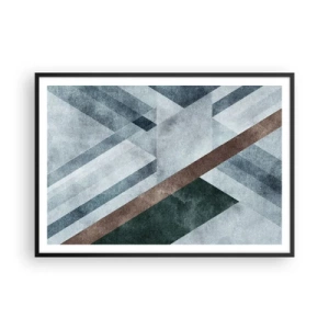 Poster in black frame - Refined Elegance of Geometry - 100x70 cm