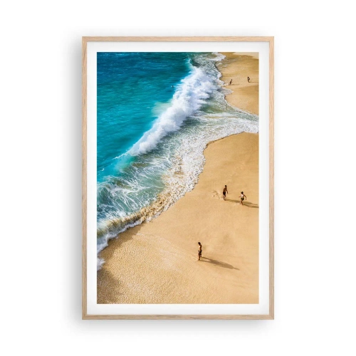 Poster in light oak frame - And Next the Sun, Beach… - 61x91 cm