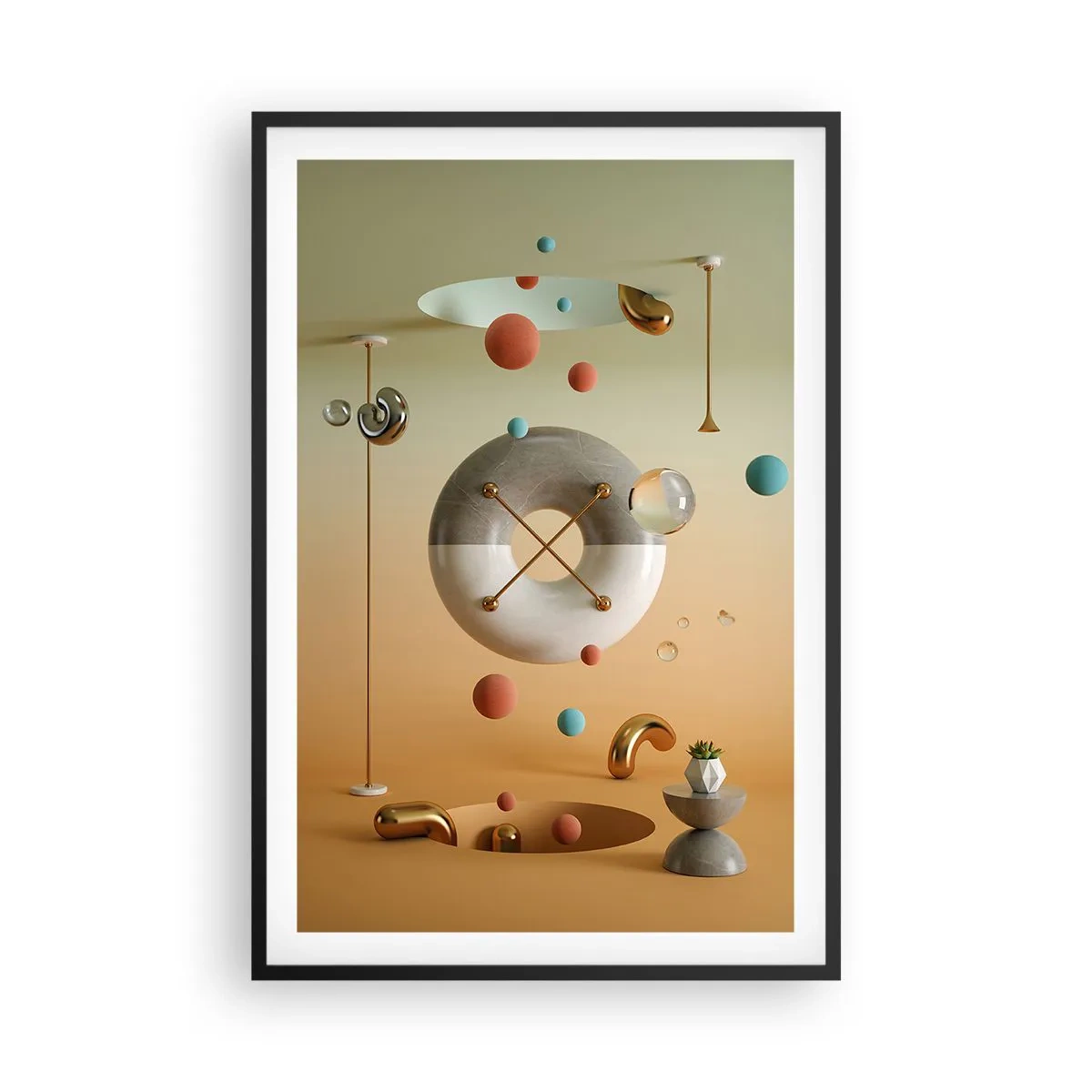 Poster in black frame - Anything Can Happen - 61x91 cm