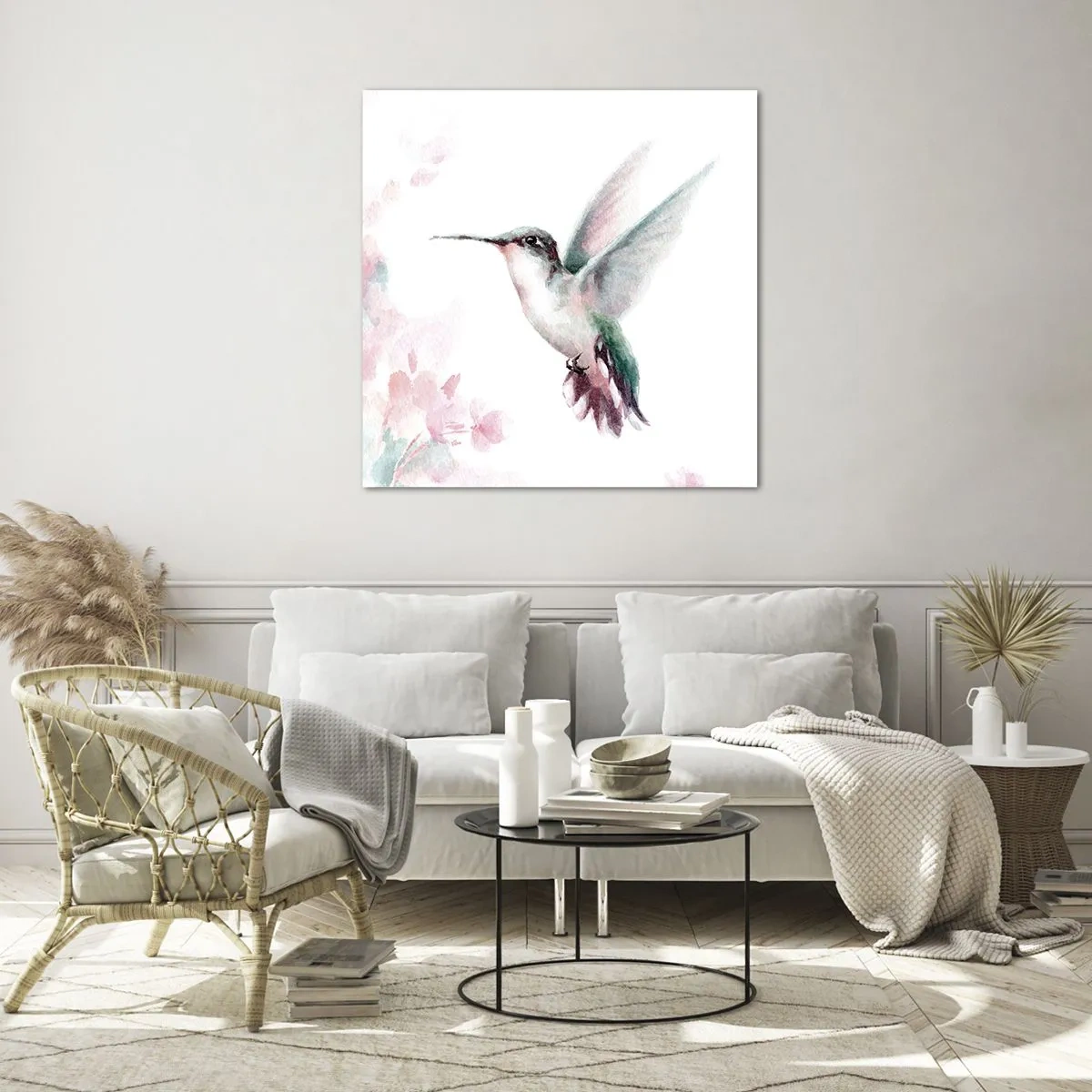 Glass picture - Stopped in Flutter - 50x50 cm