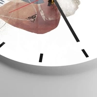 Clock face with lines