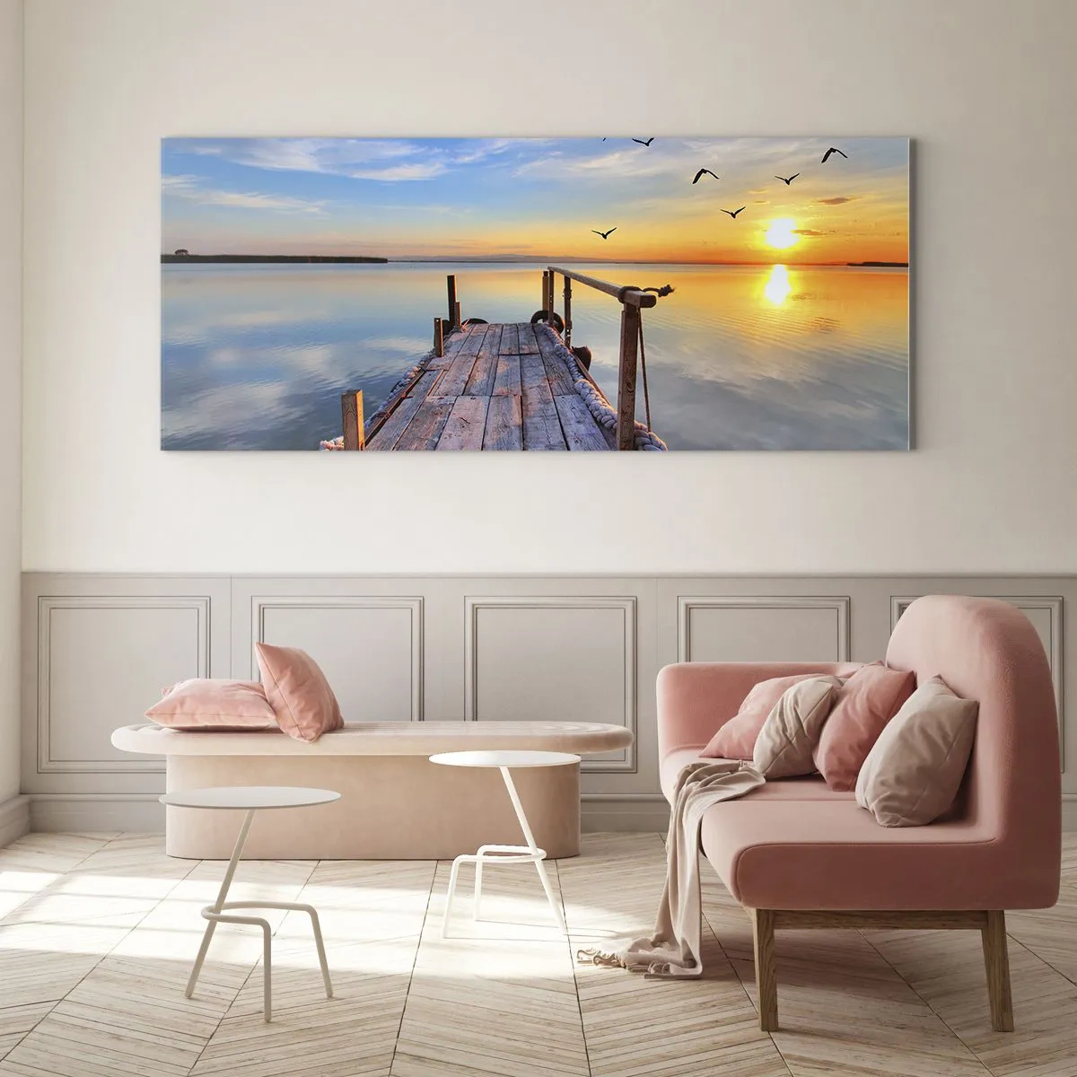 Glass picture - Walk towards the Sun - 90x30 cm