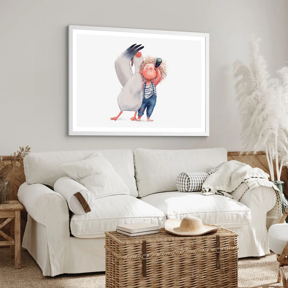 Poster in white frmae - Plan of a Great Journey - 100x70 cm