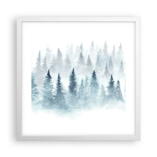Poster in white frmae - Wrapped up in a Fog - 40x40 cm