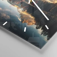 Clock face with lines