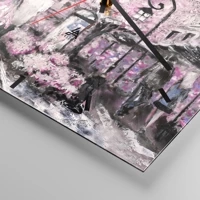 Clock face with lines