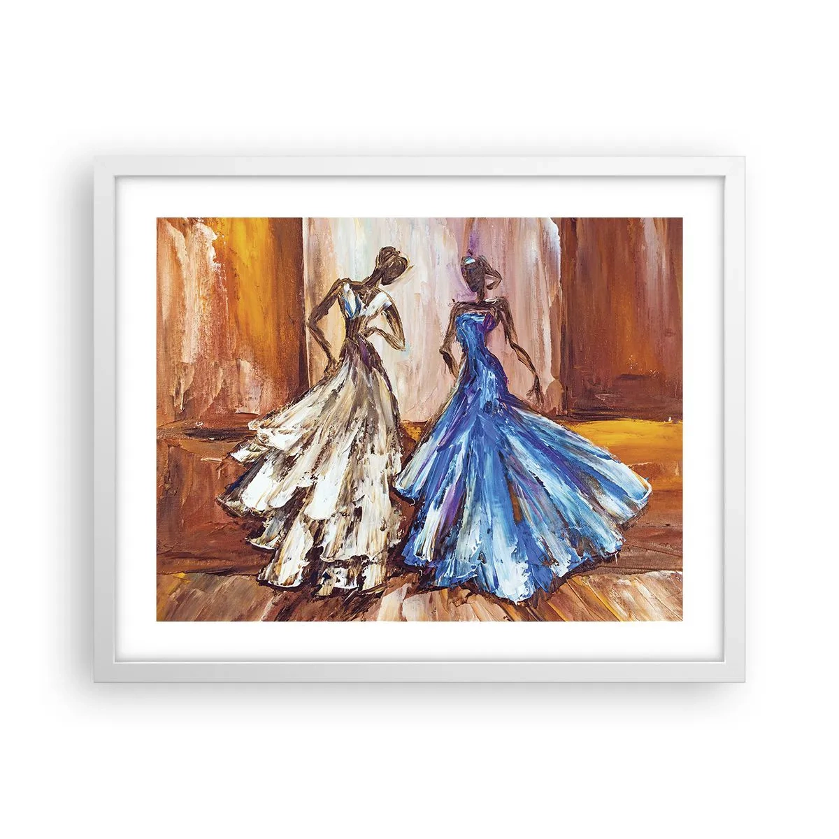 Poster in white frmae - Charming Duo - 50x40 cm