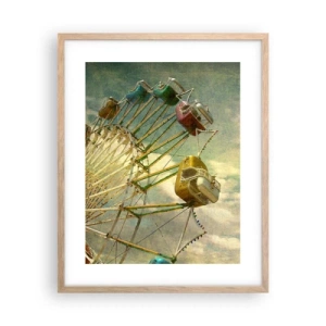 Poster in light oak frame - There Will Be Fun… - 40x50 cm