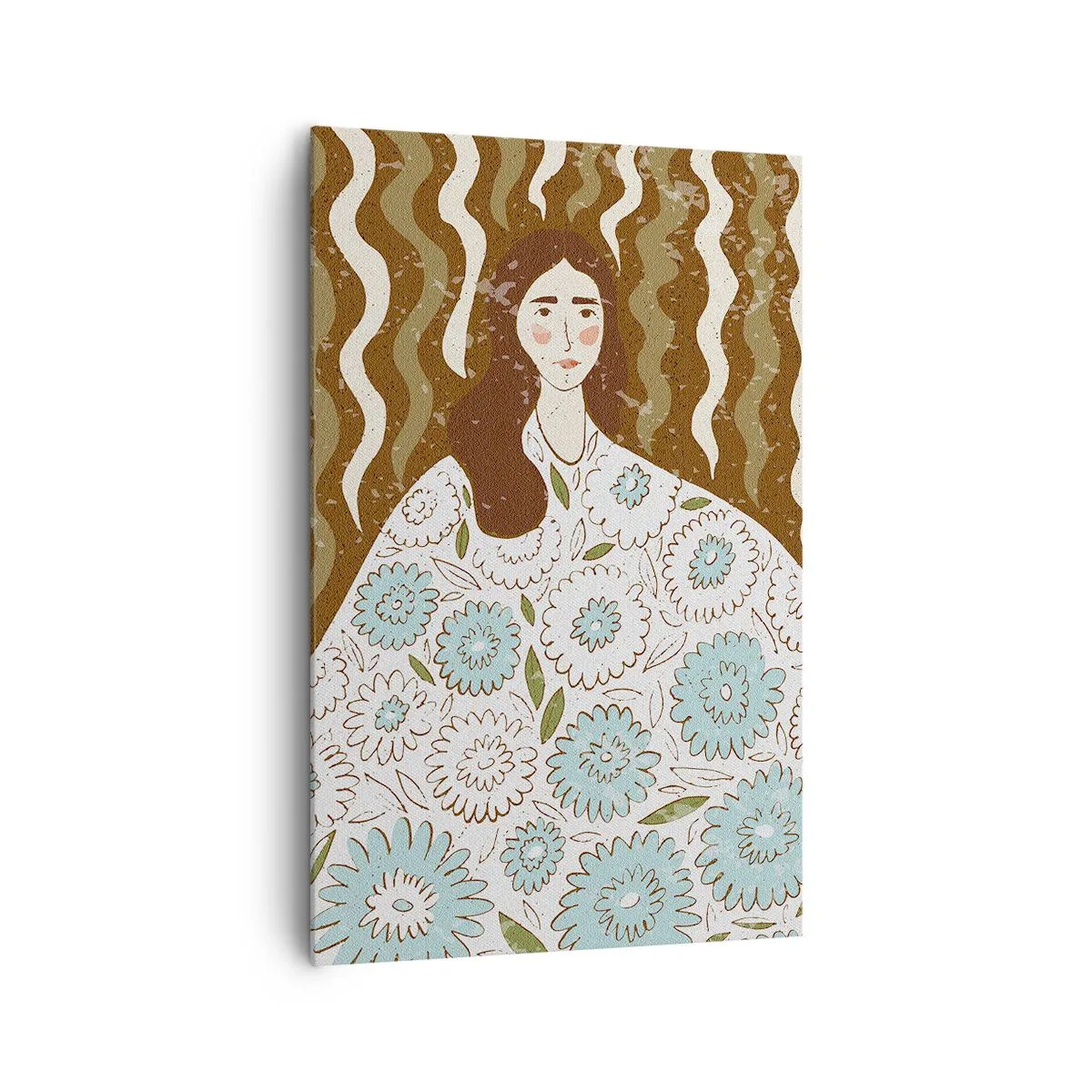Canvas picture - Portrait in a Flowery Robe - 80x120 cm