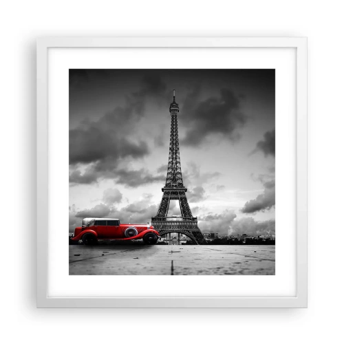 Poster in white frmae - Not So Long Ago in Paris - 40x40 cm