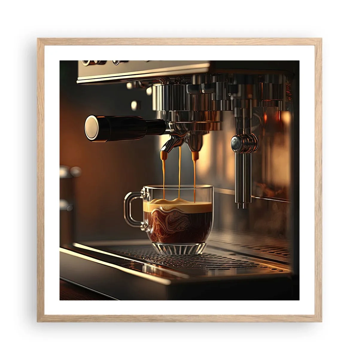 Poster in light oak frame - Sensual Mixture - 60x60 cm